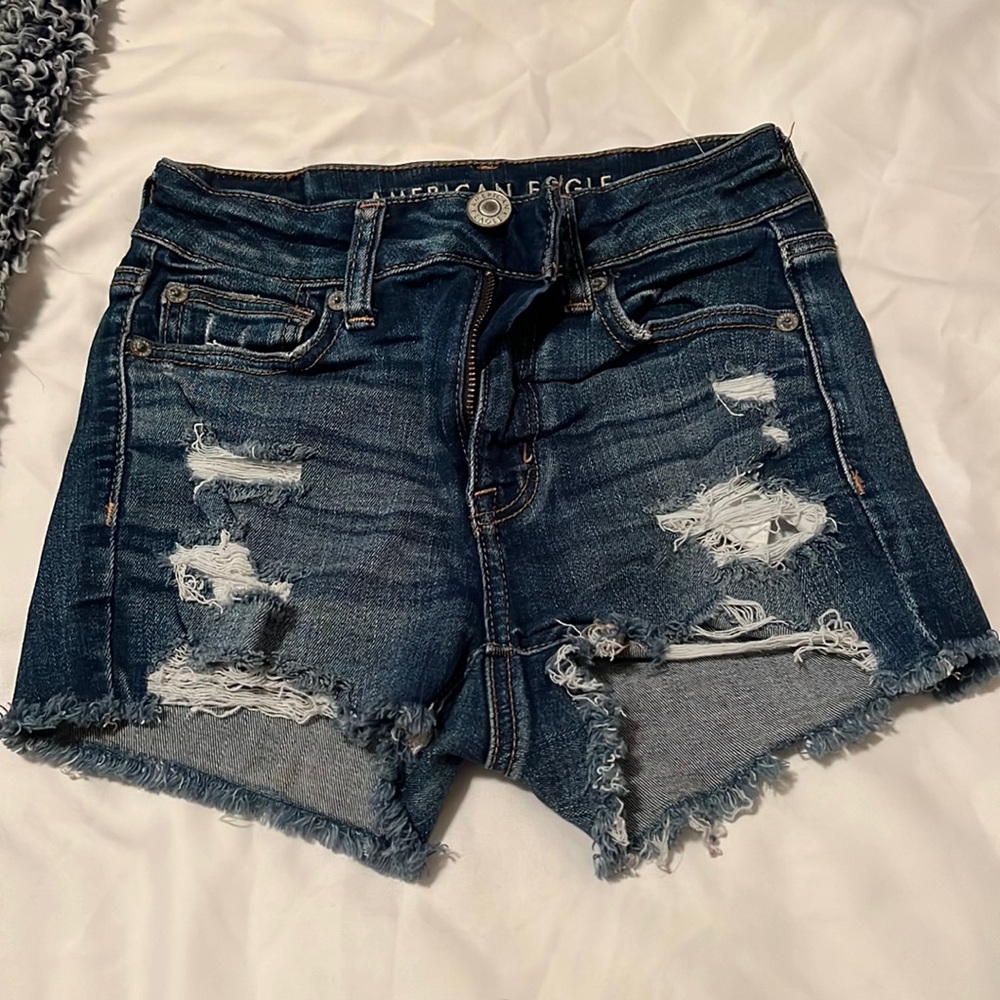 American eagle next level stretch Jean shorts (00)
